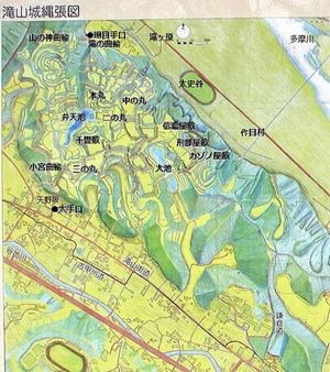 滝山城縄張り図